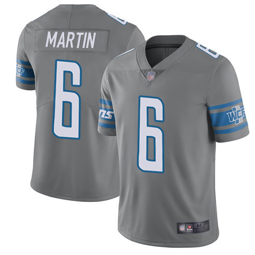 Detroit Lions Limited Steel Men Sam Martin Jersey NFL Football #6 Rush Vapor Untouchable